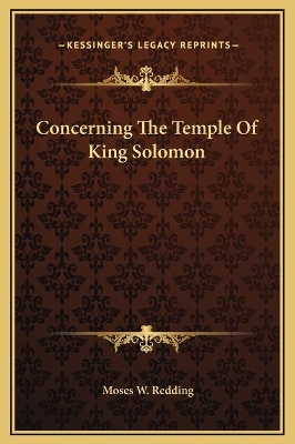 Book cover for Concerning The Temple Of King Solomon