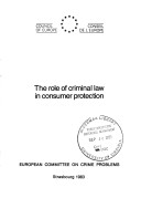 Book cover for Role of Criminal Law in Consumer Protection