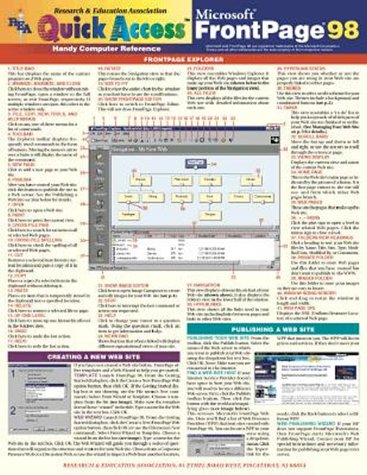 Book cover for Microsoft Front Page 98 Quick Access