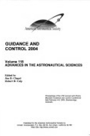 Cover of Guidance and Control 2004