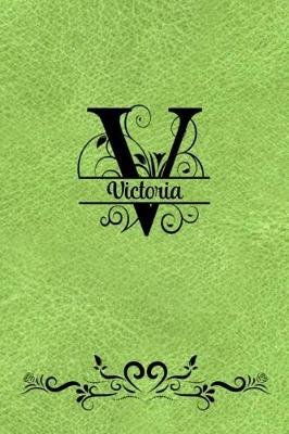 Book cover for Split Letter Personalized Journal - Victoria