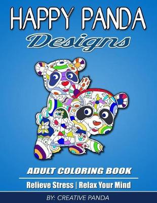 Book cover for Happy Panda Designs Adult Coloring Book