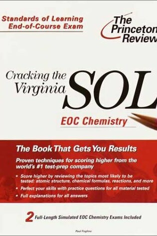 Cover of Cracking the Virginia Sol Eoc Chemistry