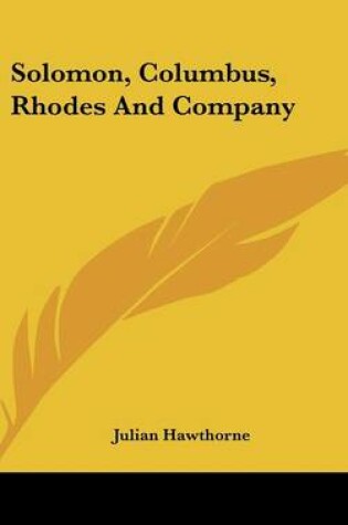 Cover of Solomon, Columbus, Rhodes and Company