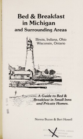 Book cover for Bed & Breakfast in Michigan & Surrounding Areas