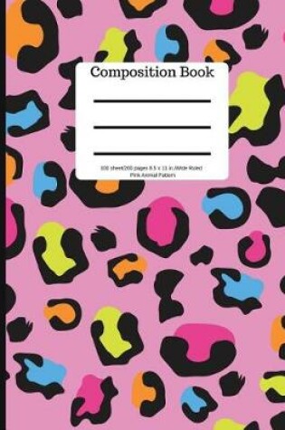 Cover of Composition Book 100 Sheet/200 Pages 8.5 X 11 In.-Wide Ruled- Blue Animal Patter
