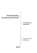 Book cover for Networking in Organizations