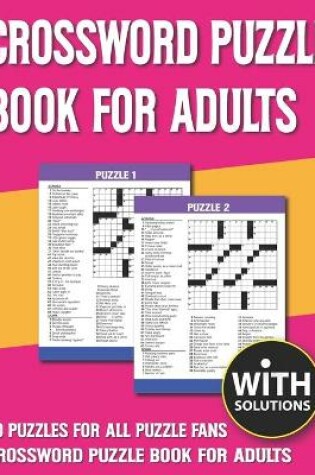 Cover of Crossword Puzzle Book For Adults