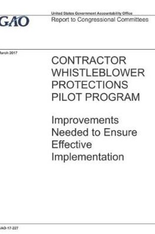 Cover of Contractor Whistleblower Protections Pilot Program