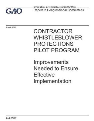 Book cover for Contractor Whistleblower Protections Pilot Program