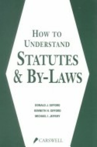 Cover of How to Unders Statutes by Laws