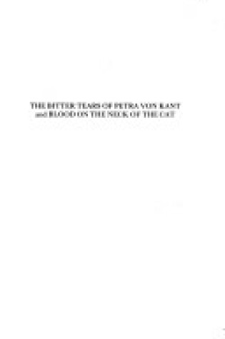 Cover of The Bitter Tears of Petra Von Kant