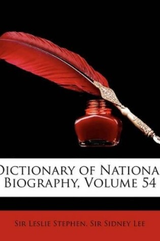 Cover of Dictionary of National Biography, Volume 54