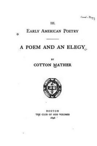 Cover of A Poem and an Elegy