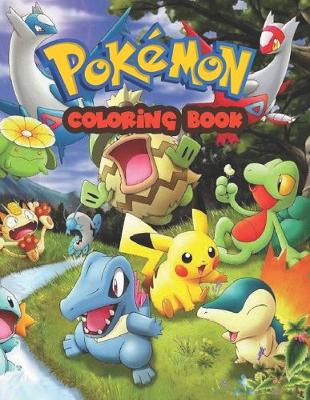 Book cover for Pokemon Coloring Book.