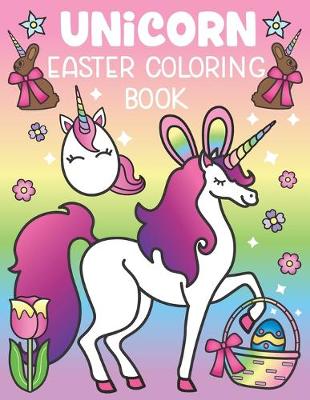 Book cover for Unicorn Easter Coloring Book