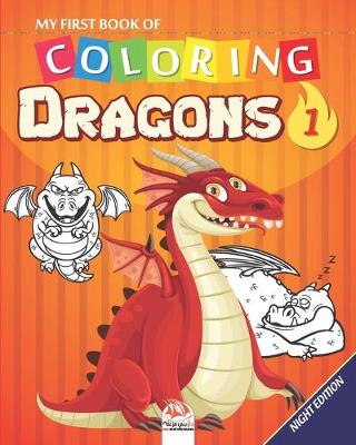 Book cover for My first book of coloring - Dragons 1 - Night edition