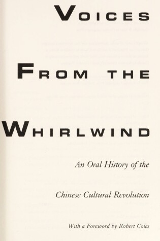 Cover of Voices from the Whirlwind