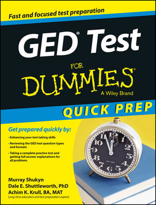 Cover of GED Test For Dummies, Quick Prep