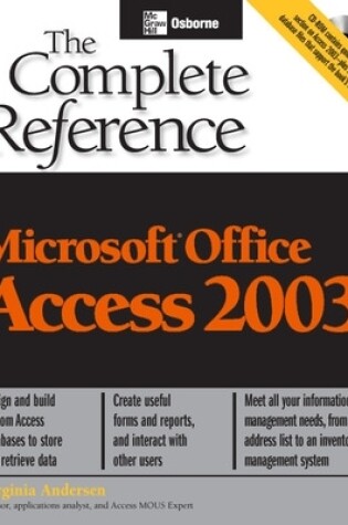 Cover of Microsoft Office Access 2003: The Complete Reference