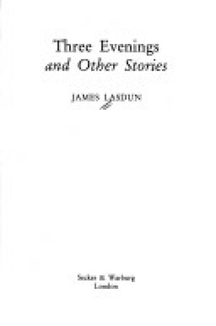 Cover of Three Evenings and Other Stories