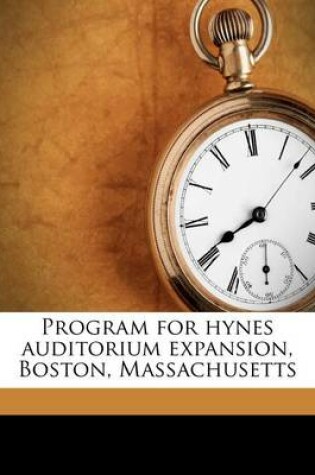 Cover of Program for Hynes Auditorium Expansion, Boston, Massachusetts