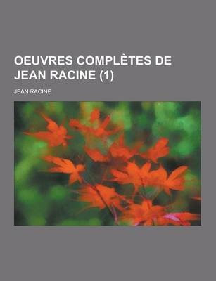 Book cover for Oeuvres Completes de Jean Racine (1)