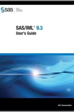 Cover of SAS/IML 9.3 User's Guide