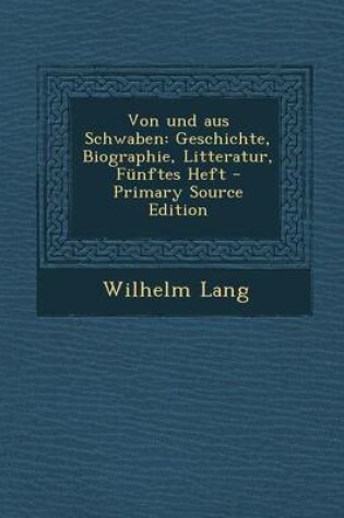 Cover of Von Und Aus Schwaben