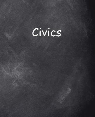 Cover of School Composition Civics Chalkboard Style 130 Pages