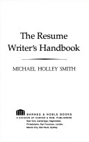 Book cover for Resume Writers Handbook