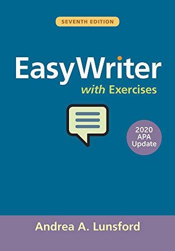 Book cover for EasyWriter with Exercises, 2020 APA Update