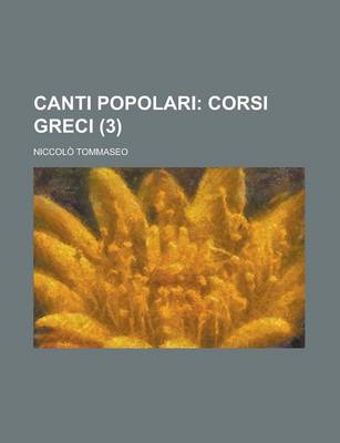 Book cover for Canti Popolari (3)