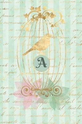 Book cover for Plan on It Undated 12 Month Weekly Planner Gilded Bird in a Cage Personalized Letter a