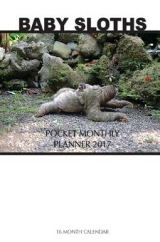 Cover of Baby Sloth Pocket Monthly Planner 2017