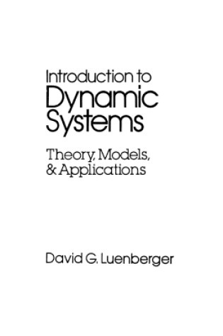 Cover of Introduction to Dynamic Systems