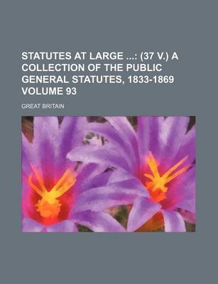 Book cover for Statutes at Large Volume 93