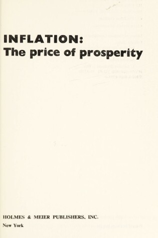 Cover of Inflation