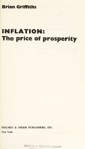 Book cover for Inflation