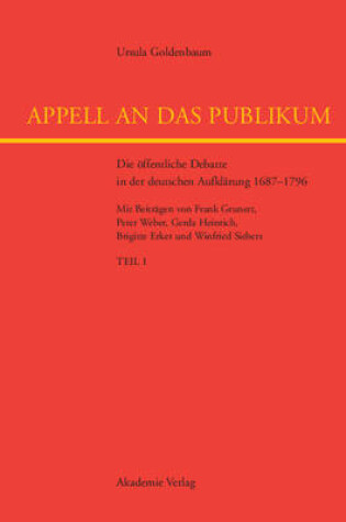 Cover of Appell an das Publikum