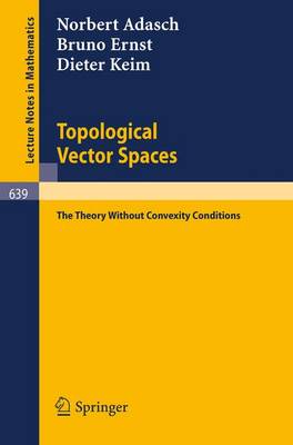 Book cover for Topological Vector Spaces