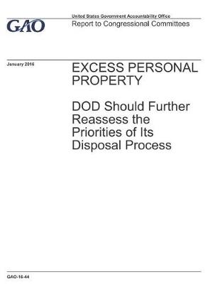 Book cover for GAO-16-44; Excess Personal Property