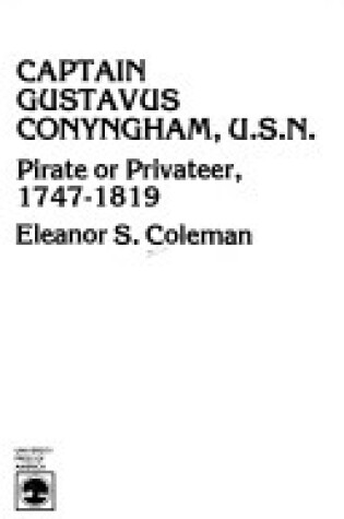 Cover of Capt Gustavus Conyingham CB