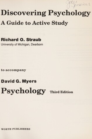 Cover of Discovering Psychology