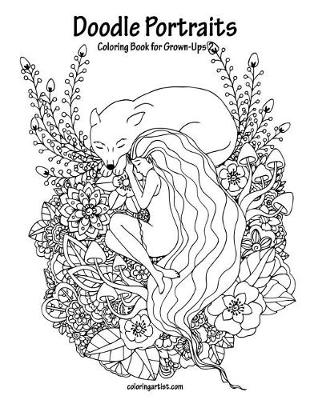 Book cover for Doodle Portraits Coloring Book for Grown-Ups 2