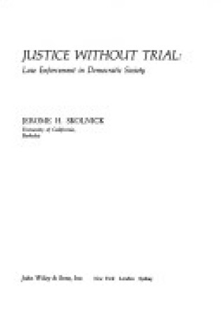 Cover of Justice without Trial