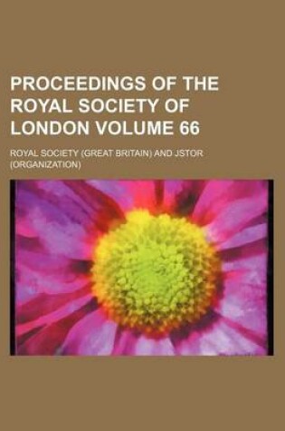 Cover of Proceedings of the Royal Society of London Volume 66