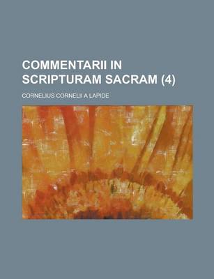 Book cover for Commentarii in Scripturam Sacram (4 )
