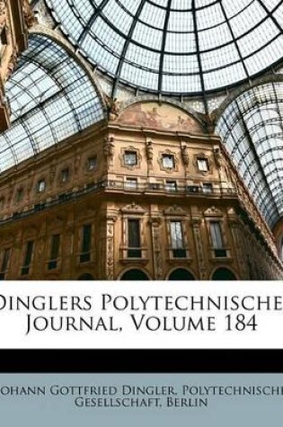 Cover of Polytechnisches Journal, Vierte Reihe, Vierundreissigster Band