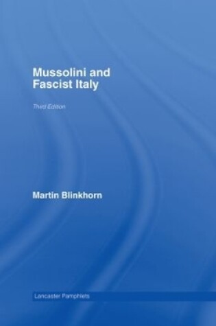 Cover of Mussolini and Fascist Italy